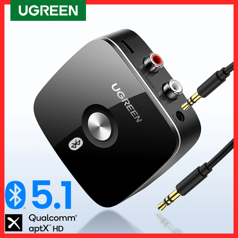 Audio Hd Music - UGREEN penerima RCA Bluetooth 5.1 aptX,