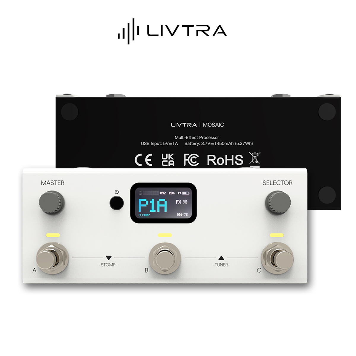 Audio Interface Usb - LIVTRA MOSAIC Pedal Efek Gitar All-in-One