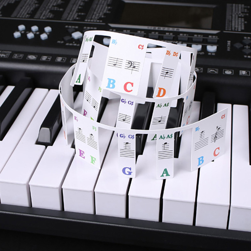 Keyboard Piano 61 Key - Stiker Keyboard Piano 88/61 Tombol, Label