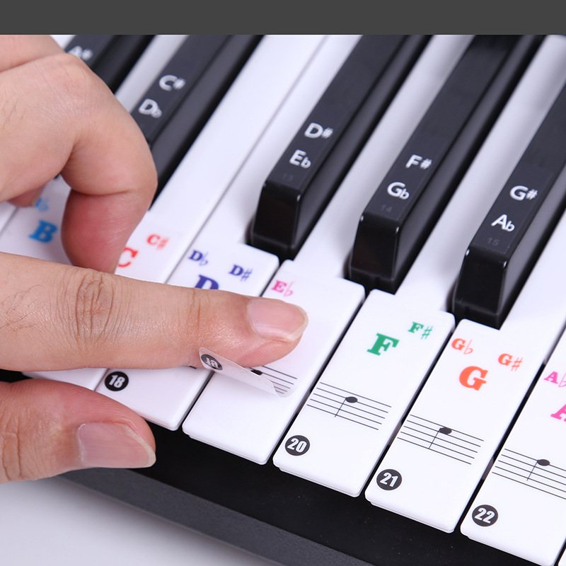 Keyboard Piano 61 Key - Stiker Keyboard Piano Transparan 49/54/61/88 Tombol,