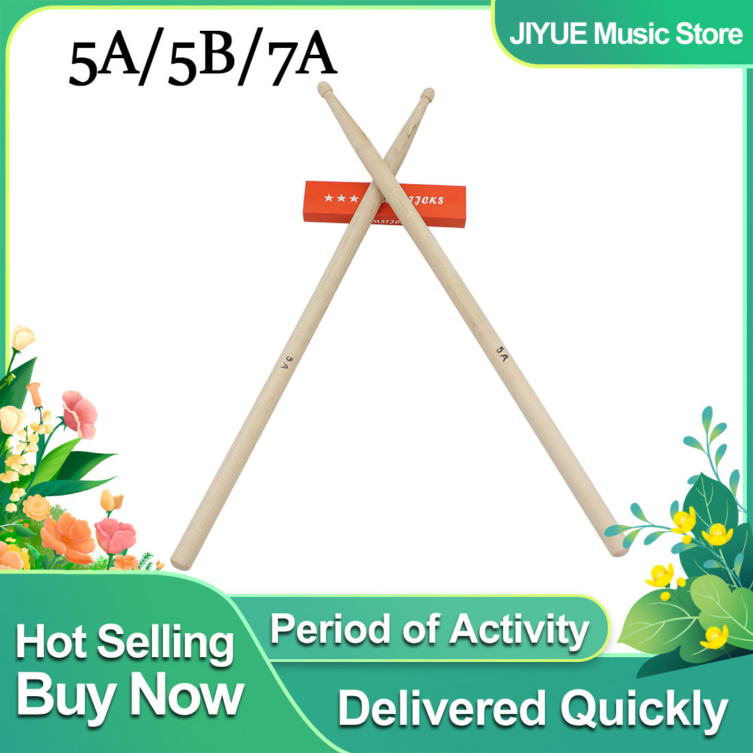Drum Stick 5A - 1 Pasang 5A/7A/5B Stik Drum Kayu