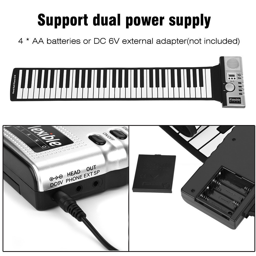 Keyboard karet silikon, Piano  - Keyboard Piano 61 Key ulasan dan harga
