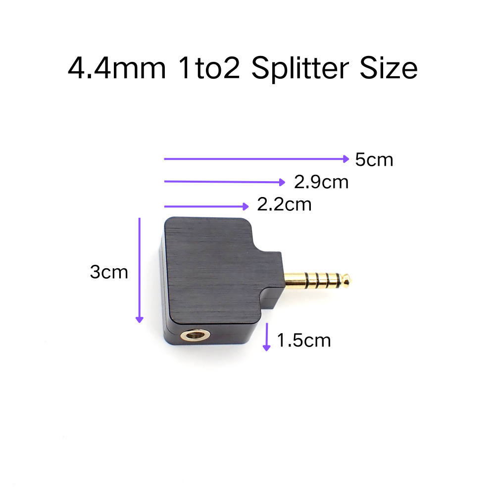 Splitter Aluminium Alloy 4.4mm - Audio Music Player ulasan dan harga