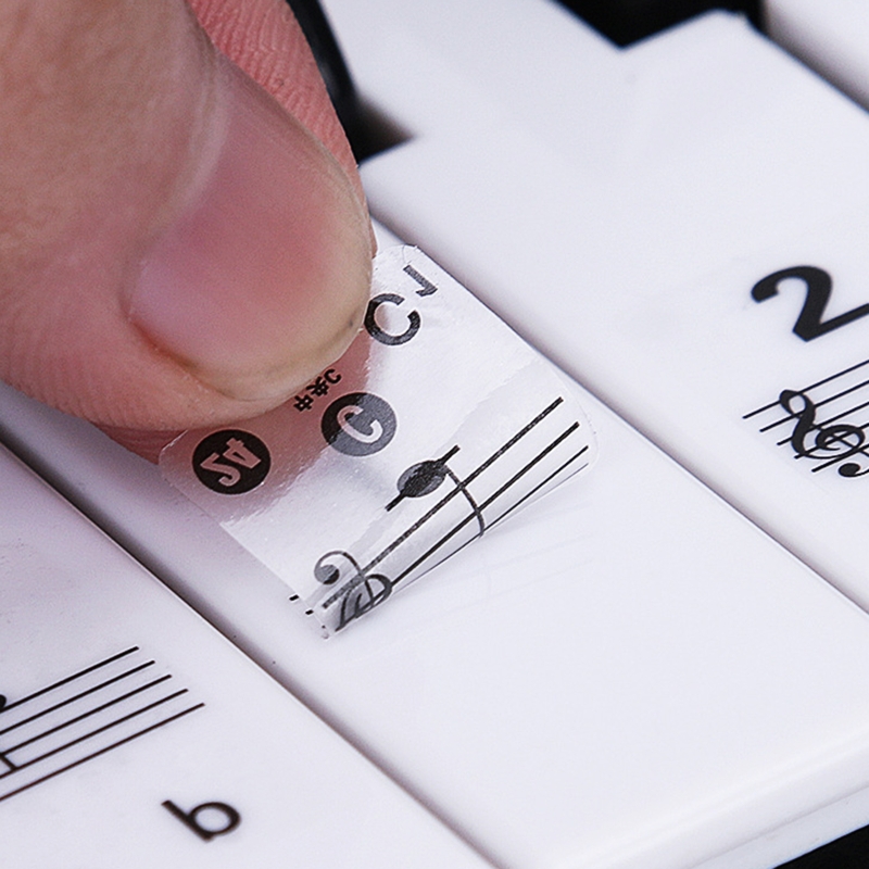 Stiker Keyboard Piano Transpar - Keyboard Piano 61 Key ulasan dan harga