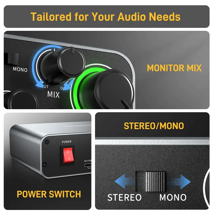 MAONO PS22 Antarmuka Audio Pro - Audio And Music Mixer ulasan dan harga