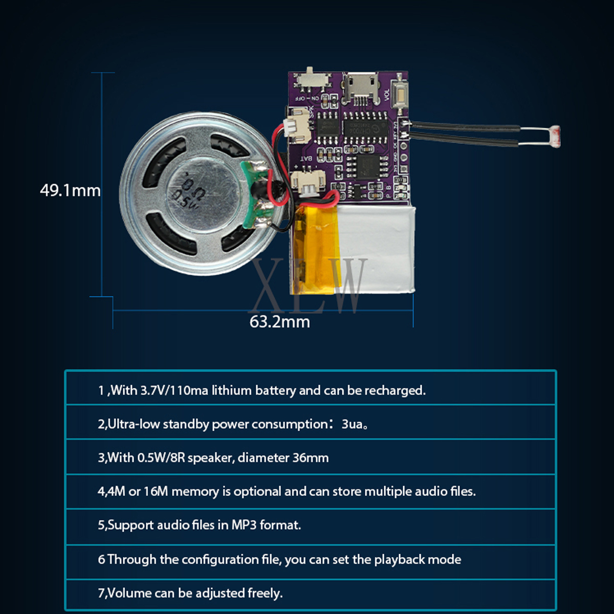 Modul Suara musik MP3, 4MB/16M - Audio Music Player ulasan dan harga