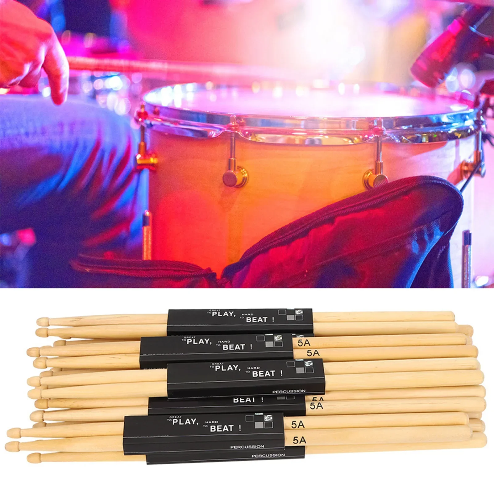 12 Pasang Stik Drum Bentuk Tet - Drum Stick 5A ulasan dan harga