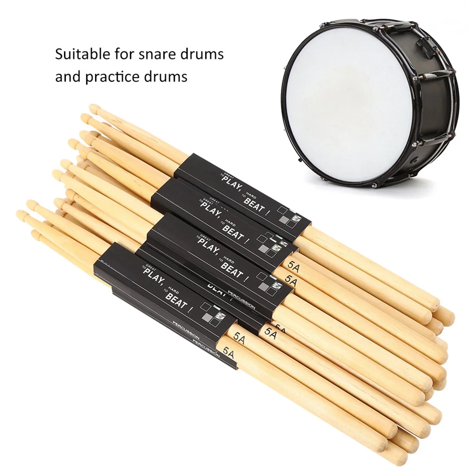 12 Pasang Stik Drum Bentuk Tet - Drum Stick 5A ulasan dan harga